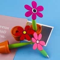 Advertising Set Creative Cute Simulation Cartoon Plant Sunflower Potted Student Learning Writing Stationery Ballpoint Pen main image 1