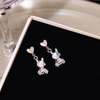 Casual Classic Style Star Moon Alloy Plating Inlay Moonstone Women's Drop Earrings main image 5