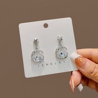 Casual Classic Style Star Moon Alloy Plating Inlay Moonstone Women's Drop Earrings sku image 1