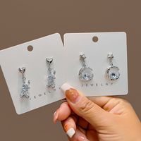 Casual Classic Style Star Moon Alloy Plating Inlay Moonstone Women's Drop Earrings main image 1