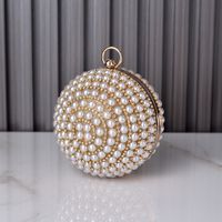 Pu Leather Solid Color Round Evening Bags sku image 3