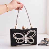 White Black Champagne Pu Leather Butterfly Pillow Shape Evening Bags main image 1