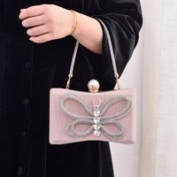 White Black Champagne Pu Leather Butterfly Pillow Shape Evening Bags main image 4