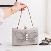 White Black Champagne Pu Leather Butterfly Pillow Shape Evening Bags sku image 1