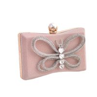 White Black Champagne Pu Leather Butterfly Pillow Shape Evening Bags main image 5