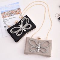 White Black Champagne Pu Leather Butterfly Pillow Shape Evening Bags main image 6