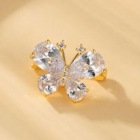 Elegant Luxurious Oval Heart Shape Bow Knot Copper Inlay Zircon Women's Brooches sku image 5