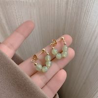 Fashion Flower Alloy Inlay Artificial Gemstones Pearl Women's Ear Studs 1 Pair sku image 1