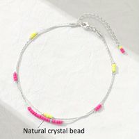Wholesale Jewelry Basic Round Copper Beads Silver Plated Anklet sku image 6