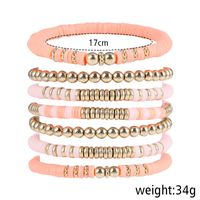 Mode Géométrique Argile Molle Placage Unisexe Bracelets 1 Jeu sku image 5