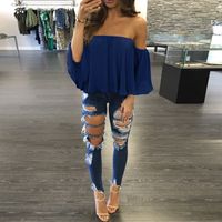 Women's T-shirt Short Sleeve T-shirts Backless Sexy Solid Color main image 4