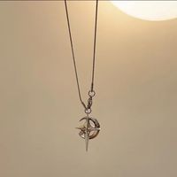 Business Cross Moon Alloy Patchwork Women's Pendant Necklace main image 4