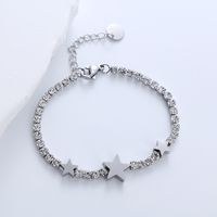 Modern Style Simple Style Star Stainless Steel 18K Gold Plated Bracelets In Bulk main image 5