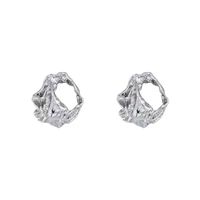 1 Pair Simple Style Solid Color Irregular Alloy Ear Studs main image 5
