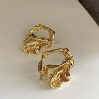 1 Pair Simple Style Solid Color Irregular Alloy Ear Studs main image 3