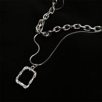 Hip-hop Simple Style Solid Color Alloy Patchwork Women's Layered Necklaces main image 5