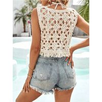 Women's Vest Tank Tops Hollow Out Casual Vacation Solid Color main image 3
