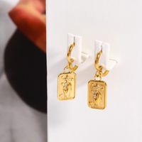 201 Stainless Steel 304 Stainless Steel Gold Plated Hip-Hop Plating Star Zircon Earrings Necklace main image 4