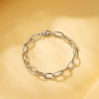 Simple Style Solid Color Stainless Steel Bracelets In Bulk main image 3