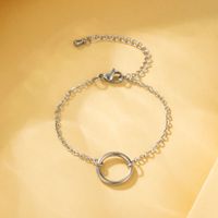 Simple Style Solid Color Stainless Steel Bracelets In Bulk main image 7