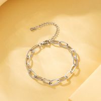 Simple Style Solid Color Stainless Steel Bracelets In Bulk main image 8