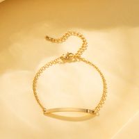 Simple Style Solid Color Stainless Steel Bracelets In Bulk main image 4