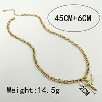 304 Stainless Steel 14K Gold Plated Hip-Hop Rock Polishing Enamel Plating Cattle Pendant Necklace main image 4