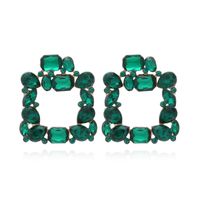 Basic Lady Classic Style Square Alloy Inlay Zircon Women's Ear Studs main image 2