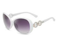 Punk Streetwear Solid Color Ac Oval Frame Full Frame Women's Sunglasses sku image 2