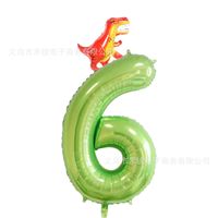 Date D'anniversaire Dinosaure Numéro Film D'aluminium Fête Ballon sku image 12
