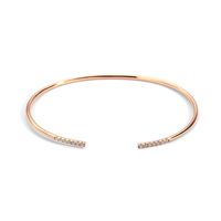 Simple Style Geometric Copper Bangle Plating Artificial Rhinestones Copper Bracelets sku image 5