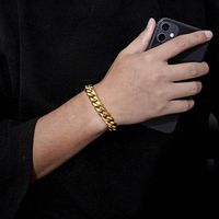 Hip-hop Geometric Stainless Steel Plating Bracelets main image 4