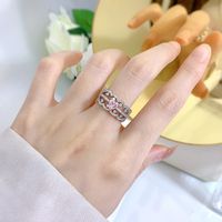 Elegant Glam Heart Shape Sterling Silver Inlay High Carbon Diamond Rings main image 2