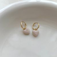 Sweet Heart Shape Resin Women's Drop Earrings sku image 1