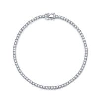 De Gros Élégant Style Classique Rond Argent Sterling Incruster Zircon Bracelets sku image 4