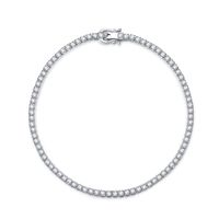 Wholesale Elegant Classic Style Round Sterling Silver Inlay Zircon Bracelets sku image 5
