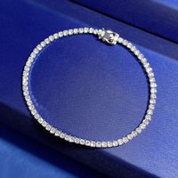 Wholesale Elegant Classic Style Round Sterling Silver Inlay Zircon Bracelets main image 4