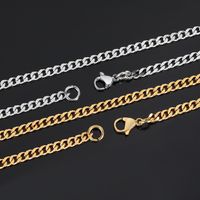 Strassenmode Einfarbig Rostfreier Stahl Überzug Männer Halskette main image 3
