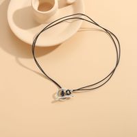 Vintage-stil Strand Geometrisch Herzform Legierung Knebel Unisex Halskette Mit Anhänger main image 6
