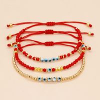 Décontractée Style Simple Œil Verre Corde Perlé Tresser Femmes Bracelets main image 4