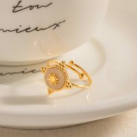 Ig Style Geometric Stainless Steel Plating 18k Gold Plated Open Ring main image 3