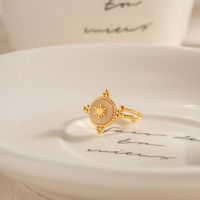 Ig Style Geometric Stainless Steel Plating 18k Gold Plated Open Ring main image 2