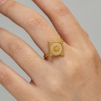 Ig Style Geometric Stainless Steel Plating 18k Gold Plated Open Ring main image 1