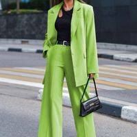 Women's Casual Solid Color Polyester Pants Sets main image 2