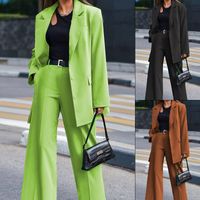 Women's Casual Solid Color Polyester Pants Sets main image 5