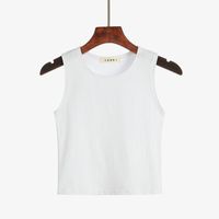 Women's Vest Sleeveless T-shirts Washed Elegant Sexy Solid Color main image 9