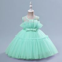 Elegante Princesa Romántico Color Sólido Poliéster Vestidos Para Niñas main image 1