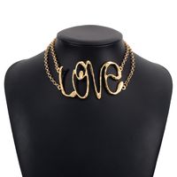 New Punk Style Simple  Metal Texture Multilayer Thick Chain Necklace sku image 10
