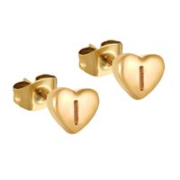 1 Pair Simple Style Letter Heart Shape Plating 304 Stainless Steel 18K Gold Plated Ear Studs sku image 9