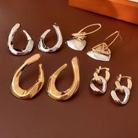 1 Pair Simple Style Geometric Heart Shape Plating Copper Earrings main image 1